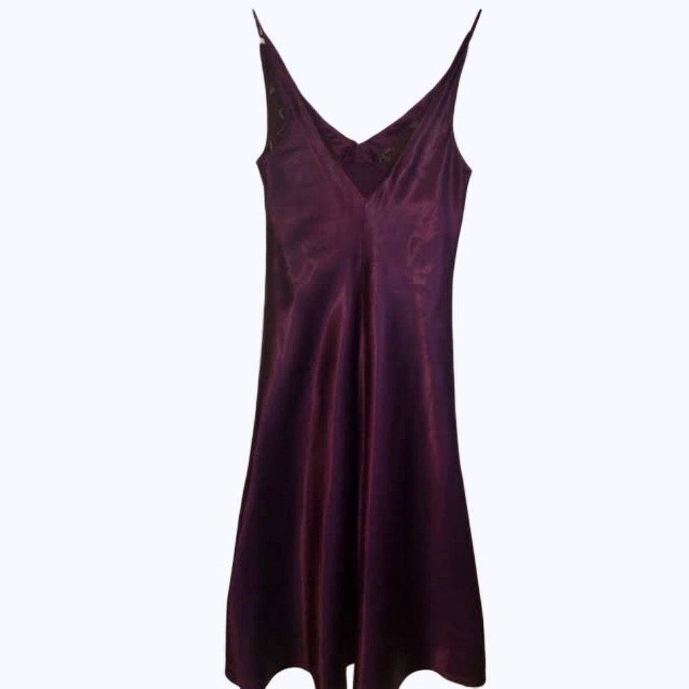 Full Length Purple Nightgown Burnout Velvet Bodice XS - Picture 4 of 4
